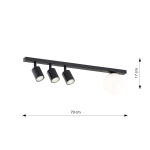 Lampa sufitowa BASTER 4 BLACK 1314/4 EMIBIG Lighting