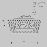 Lampa wpuszczana Atom GU10 1x10W DL003-01-W Maytoni - zdjęcie dodatkowe 5