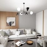 Żyrandol HERMES 6 BLACK 1347/6 EMIBIG Lighting