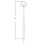 Lampa wisząca VERNO 1 55 AZ6311 8W/4000K AZZARDO