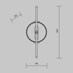 Kinkiet Wall Lamp Marmo MOD099WL-01G Maytoni - zdjęcie dodatkowe 7
