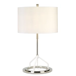 kinkiecik.pl Lampa stołowa Vicenza – 1 źródło światła – Ciemnoszara/ Polerowany nikiel VICENZA-TL-WPN Elstead Lighting