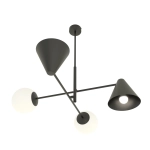 Żyrandol HERMES 4 BLACK 1347/4 EMIBIG Lighting