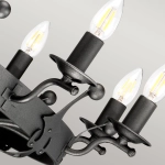 Żyrandol Windsor – 12 źródeł światła – Grafitowe WINDSOR12-GR Elstead Lighting