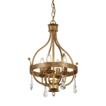 Lampa wisząca Windsor – 4 źródła światła – Złota patyna WINDSOR4-GOLD Elstead Lighting