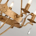 Żyrandol Windsor – 6 źródeł światła – Złota patyna WINDSOR6-GOLD Elstead Lighting