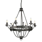 Żyrandol Windsor – 6 źródeł światła – Grafitowe WINDSOR6-GR Elstead Lighting