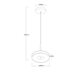 Wisząca lampa Casy dymna LED CCT LP-3176/1P S SM Light Prestige