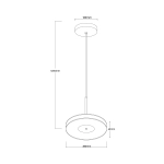 Wisząca lampa duża Casy dymna LED CCT LP-3176/1P L SM Light Prestige
