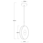 Wisząca lampa pionowa Casy dymna LED CCT LP-3176/1V SM Light Prestige