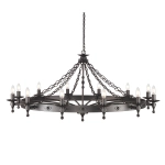 Żyrandol Warwick – 12 źródeł światła WR12-GRAPHITE Elstead Lighting