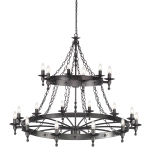 Żyrandol Warwick – 18 źródeł światła WR18-GRAPHITE Elstead Lighting