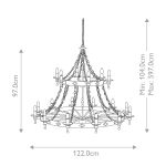 Żyrandol Warwick – 18 źródeł światła WR18-GRAPHITE Elstead Lighting