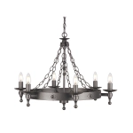 Żyrandol Warwick – 6 źródeł światła WR6-GRAPHITE Elstead Lighting