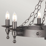 Żyrandol Warwick – 6 źródeł światła WR6-GRAPHITE Elstead Lighting
