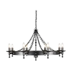 Żyrandol Warwick – 8 źródeł światła WR8-GRAPHITE Elstead Lighting
