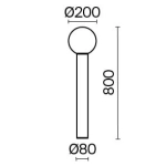 Lampa stojąca Bold O598FL-01B 1xE27 IP54 Maytoni - zdjęcie dodatkowe 5