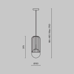 Lampa wisząca Telford P362PL-01G Maytoni - zdjęcie dodatkowe 6