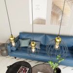 Lampa wisząca NANDO 3 BL GOLD 1368/3 EMIBIG Lighting