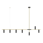 LAMPA WISZĄCA TREVO 7 CZARNY BRASS 1083T40 ALDEX - zdjęcie produktu