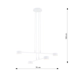 Lampa wisząca MODUS 4 WHITE 1340/4 EMIBIG Lighting