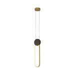 23100 PENDANT LED LIGHT 13W 3000K ALUMINIUM-SILICON,BLACK-GOLD Zambelis Lights