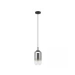 23217 PENDANT LED LIGHT 12W 3000K BLACK-SMOKED GLASS Zambelis Lights