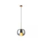 22058 PENDANT LIGHT G9 SMOKE GLASS - GOLD MAT Zambelis Lights