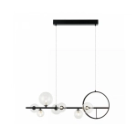 22063 PENDANT LED LIGHT 14W + 7XG9 METAL-GLASS BLACK Zambelis Lights