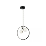 22064 PENDANT LED LIGHT 20W +3 XG9 METAL-GLASS BLACK Zambelis Lights