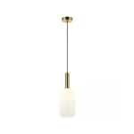 22070 PENDANT LIGHT 1XE27 MAX 40W OPAL - GOLD MATT Zambelis Lights
