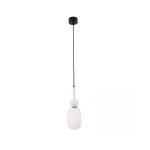 22215 PENDANT LAMP 1XE27 MAX 40W OPAL GLASS-WHITE MARBLE Zambelis Lights