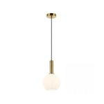 22071 PENDANT LIGHT 1XE27 MAX 40W OPAL- GOLD MATT Zambelis Lights