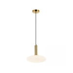 22072 PENDANT LIGHT 1XE27 MAX 40W OPAL- GOLD MATT Zambelis Lights