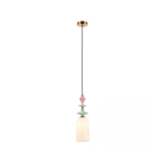 22078 PENDANT LIGHT 1XE27 MAX 40W OPAL WHITE GLASS & CERAMICS Zambelis Lights