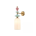 22080 WALL LIGHT 1XE27 MAX 40W OPAL WHITE GLASS & CERAMICS Zambelis Lights