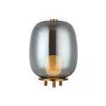 22066 TABLE LAMP 1XG9 SMOKED GLASS - GOLD MAT METAL FOR INTERIOR SPACES Zambelis Lights