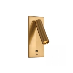 H67 HOTEL LED RECESSED LAMP 3W 3000K ALUMINUM - METAL WITH USB BRUSHED BRASS Zambelis Lights
