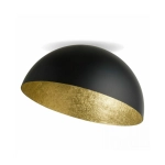 23259 CEILING LAMP E27 MAX 40W METAL BLACK - GOLD LEAF Zambelis Lights