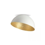 23258 CEILING LAMP E27 MAX 40W METAL WHITE - GOLD LEAF Zambelis Lights