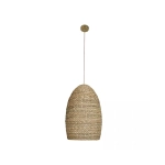 23195 PENDANT LAMP E27 MAX 20W RATTAN NATURAL SHADE Zambelis Lights