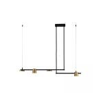 2035 PENDANT LIGHT 28W LED 3000K 220-240V METAL-ACRYLIC SANDY BLACK & GOLD MAT FOR INDOOR SPACES Zambelis Lights