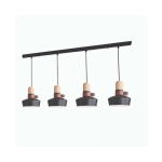 1993-B PENDANT LIGHT 4XE27 MAX 40W BLACK FOR INDOOR USE Zambelis Lights