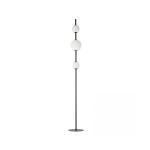 20135 LED FLOOR LIGHT 12W 3000K BLACK MATT METAL - OPAL GLASS Zambelis Lights