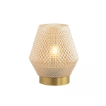 20251 TABLE LAMP E27 MAX 25W GLASS - BRASS ON/OFF SWITCH Zambelis Lights