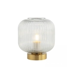 20250 TABLE LAMP E27 MAX 25W TRANSPARENT GLASS BRASS ON/OFF SWITCH Zambelis Lights