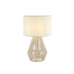 20235 TABLE LAMP E27 MAX 40W THREAD STRING CORD & LINEN NATRUAL ON/OFF SWITCH Zambelis Lights