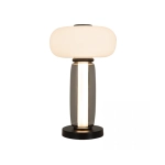 23085 TABLE LED LIGHT 23W 3000K BLACK METAL - SMOKED & OPAL GLASS Zambelis Lights