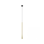 20143 LED PENDANT LIGHT 6W 3000K ALUMINIUM BLACK CANOPY - BRASS LAMP Zambelis Lights
