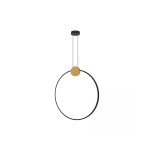23095 PENDANT LED LIGHT 24W 3000K ALUMINIUM-SILICON,GOLD-BLACK RING Zambelis Lights